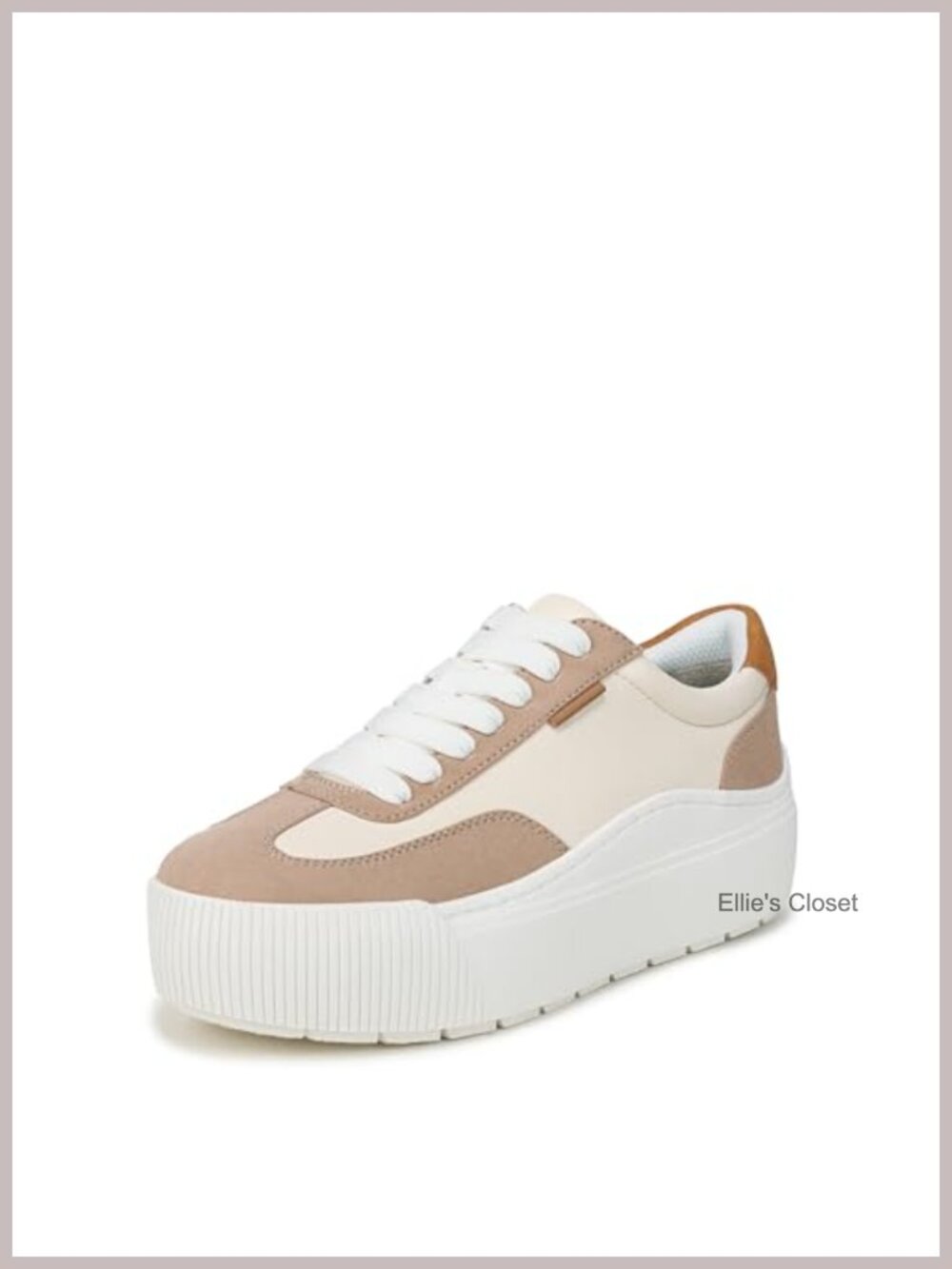 Women's Platform Sneakers Faux Leather Low Top Lace Up Comfort Shoes